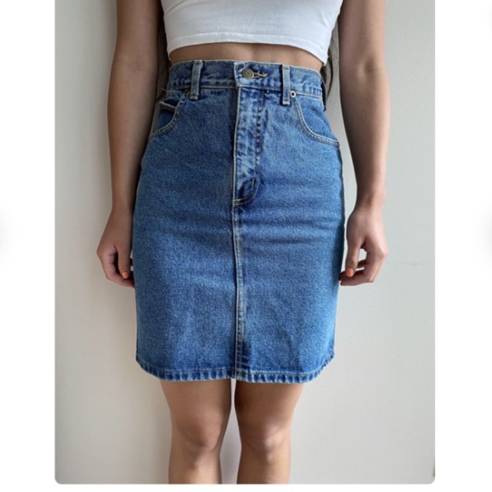 Vintage 90’s Guess Denim High Waist Mini Skirt